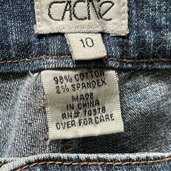 Cache Gold Embroidered Boot Cut Blue denim Jeans Size 10 - Picture 3 of 11
